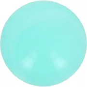 Cabochon rond 14 mm en résine opaque - Aquamarine marbré x1