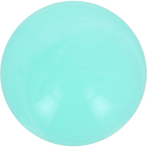 Cabochon rond 14 mm en résine opaque - Aquamarine marbré x1