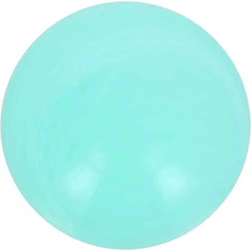 Cabochon rond 14 mm en résine opaque - Aquamarine marbré x1