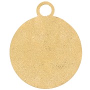 Breloque ronde martelée diamantée 16 mm - Acier inoxydable 316L Doré x1|raw }}