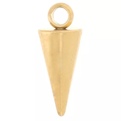 Breloque cône - pique 12.5x5 mm - Acier inoxydable 304L Doré x1