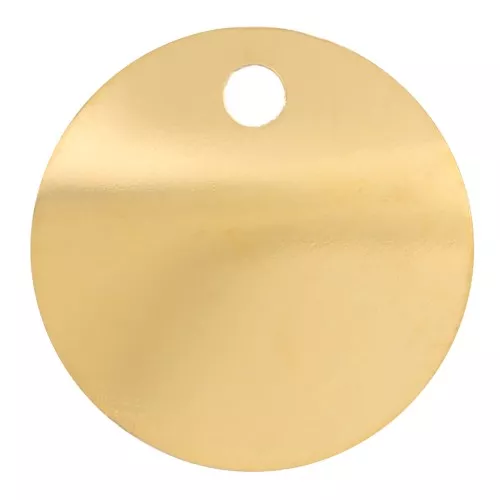 Sequins ronds ondulés 10 mm - Acier inoxydable 316L Doré x4