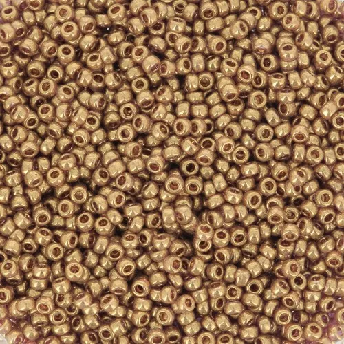 Rocaille Miyuki 15/0 1882 - Dark Topaz Gold Luster x8g