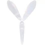 Dagues en verre 5x16 mm - Milky White x50