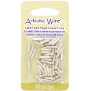 Tubes connecteurs à sertir pour fils 14 gauge Argenté anti-ternissement x50