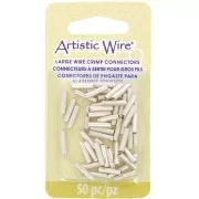 Tubes connecteurs à sertir pour fils 14 gauge Argenté anti-ternissement x50
