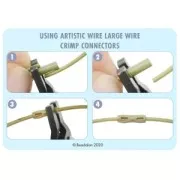 Tubes connecteurs à sertir pour fils 14 gauge Argenté anti-ternissement x50