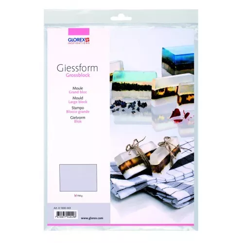 Moule pour fabrication de savon - Grand bloc - Transparent x1