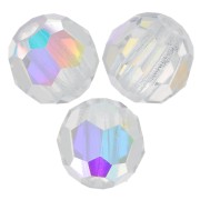 Perles rondes facettées Preciosa - Round Bead 3 mm - Crystal AB x20|raw }}