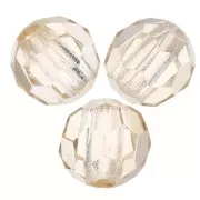 Perles rondes facettées Preciosa - Round Bead 3 mm - Crystal Honey x20