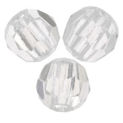 Perles rondes facettées Preciosa - Round Bead 3 mm - Crystal Argent Flare x20