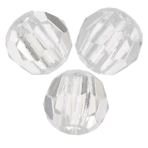 Perles rondes facettées Preciosa - Round Bead 3 mm - Crystal Argent Flare x20