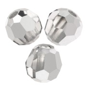 Perles rondes facettées Preciosa - Round Bead 3 mm - Crystal Labrador Half x20|raw }}