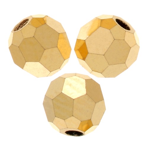 Perles rondes facettées Preciosa - Round Bead 3 mm - Crystal Aurum Full x20