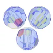 Perles rondes facettées Preciosa - Round Bead 3 mm - Sapphire AB x20