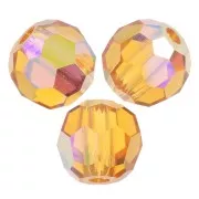 Perles rondes facettées Preciosa - Round Bead 3 mm - Topaz AB x20