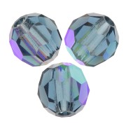 Perles rondes facettées Preciosa - Round Bead 3 mm - Montana AB x20|raw }}