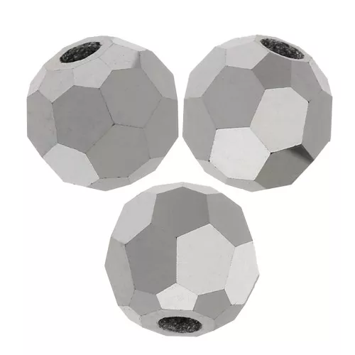 Perles rondes facettées Preciosa - Round Bead 3 mm - Jet Light Hematite Full x20
