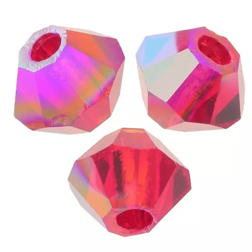 Perles toupies Preciosa - Rondelle Bead 3 mm - Light Siam Glitter x30