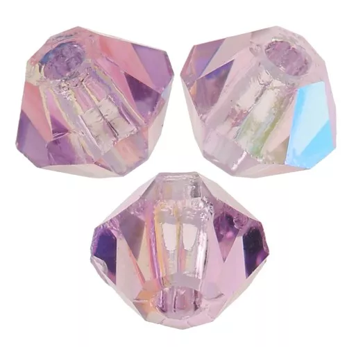 Perles toupies Preciosa - Rondelle Bead 3 mm - Light Amethyst Glitter x30