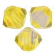 Perles toupies Preciosa - Rondelle Bead 3 mm - Citrine Glitter x30