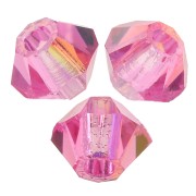 Perles toupies Preciosa - Rondelle Bead 3 mm - Rose Glitter x30|raw }}