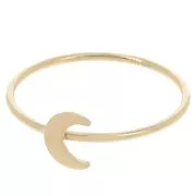Bague lune - Taille 49 - Gold filled (or laminé) x1