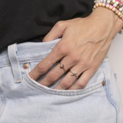 Bague lune - Taille 49 - Gold filled (or laminé) x1