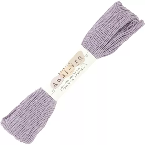 Fil à broder pour technique japonaise Sashiko - Olympus - Mauve x40m
