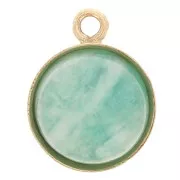 Pendentif rond pour cabochon fond plat 5 mm - Gold filled (or laminé)  x1