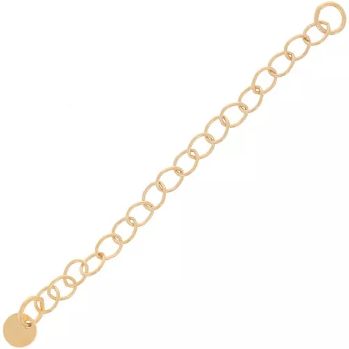 Chainette extension 60 mm - breloque marqué 1/20 14K - Gold filled (or laminé) x1