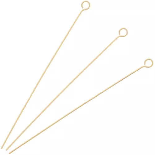 Clous tête ronde 50x0.55 mm souple - Doré à l'or fin x10