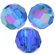 Perles rondes facettées Preciosa - Round Bead 4 mm - Capri blue AB x20
