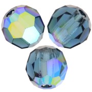 Perles rondes facettées Preciosa - Round Bead 4 mm - Montana AB x20|raw }}