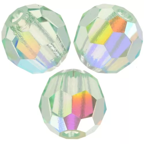 Perles rondes facettées Preciosa - Round Bead 4 mm - Chrysolite AB x20