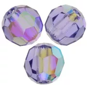 Perles rondes facettées Preciosa - Round Bead 4 mm - Tanzanite AB x20