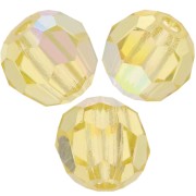 Perles rondes facettées Preciosa - Round Bead 4 mm - Jonquil AB x20