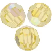 Perles rondes facettées Preciosa - Round Bead 4 mm - Jonquil AB x20