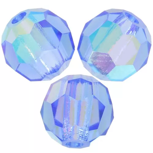 Perles rondes facettées Preciosa - Round Bead 4 mm - Sapphire AB x20