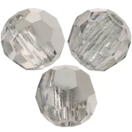 Perles rondes facettées Preciosa - Round Bead 4 mm - Crystal Labrador Half x20