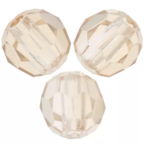 Perles rondes facettées Preciosa - Round Bead 4 mm - Crystal Honey x20