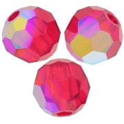 Perles rondes facettées Preciosa - Round Bead 4 mm - Light Siam AB x20