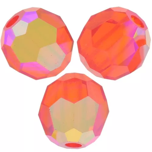 Perles rondes facettées Preciosa - Round Bead 4 mm - Hyacinth AB x20