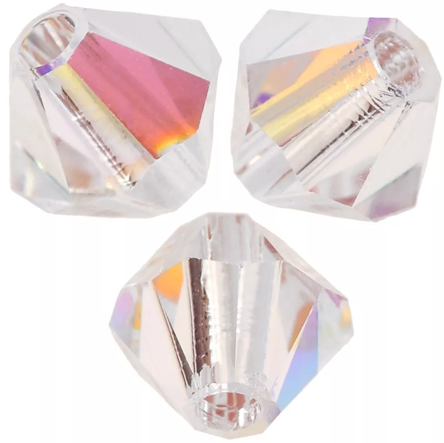 100 Perles Toupies En Cristal Preciosa Light Siam - Diamètre 3 Mm, Fabriqué En France