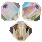 Perles toupies Preciosa - Rondelle Bead 4 mm - Black Diamond Glitter x30