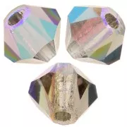 Perles toupies Preciosa - Rondelle Bead 4 mm - Black Diamond Glitter x30