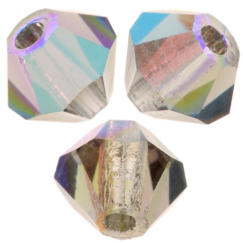 Perles toupies Preciosa - Rondelle Bead 4 mm - Black Diamond Glitter x30