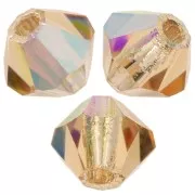 Perles toupies Preciosa - Rondelle Bead 4 mm - Light colorado Topaz Glitter x30