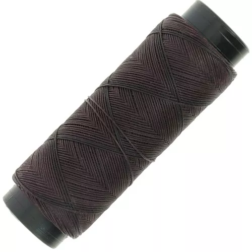 Fil plat en polyester ciré  Slam Cord pour micro macramé 0.6 mm - Bordeaux x100m