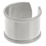 Bague avec rebord courbé à décorer 15 mm réglable - Argent 925 x1|raw }}